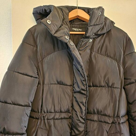 NWOT Kenneth Cole Anorak Puffer Coat Jacket: Warm Comfy Flattering Fit & Flare - Picture 11 of 14